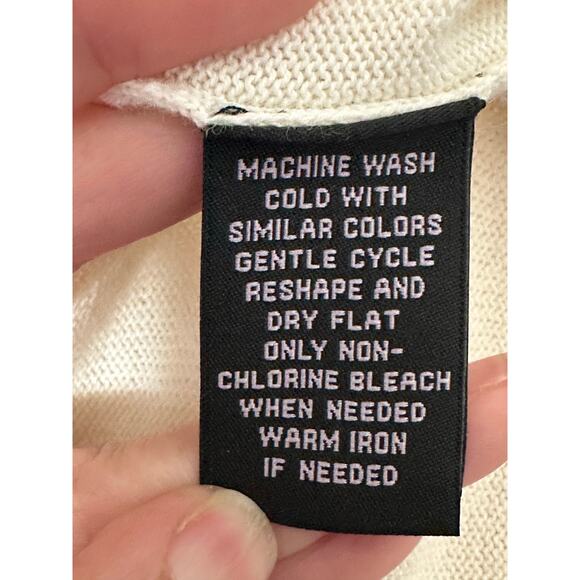 Investment cream short sleeves open front cardigan size XL - Picture 4 of 9